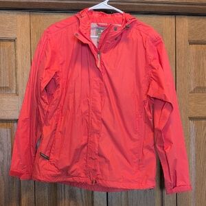 Orange Hooded Windbreaker Jacket